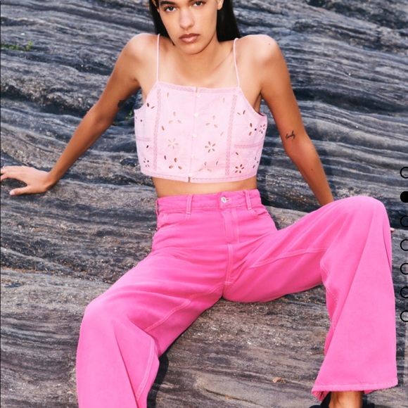 🌺🌺🌺 Zara cropped top with open embroidery - Picture 2 of 6